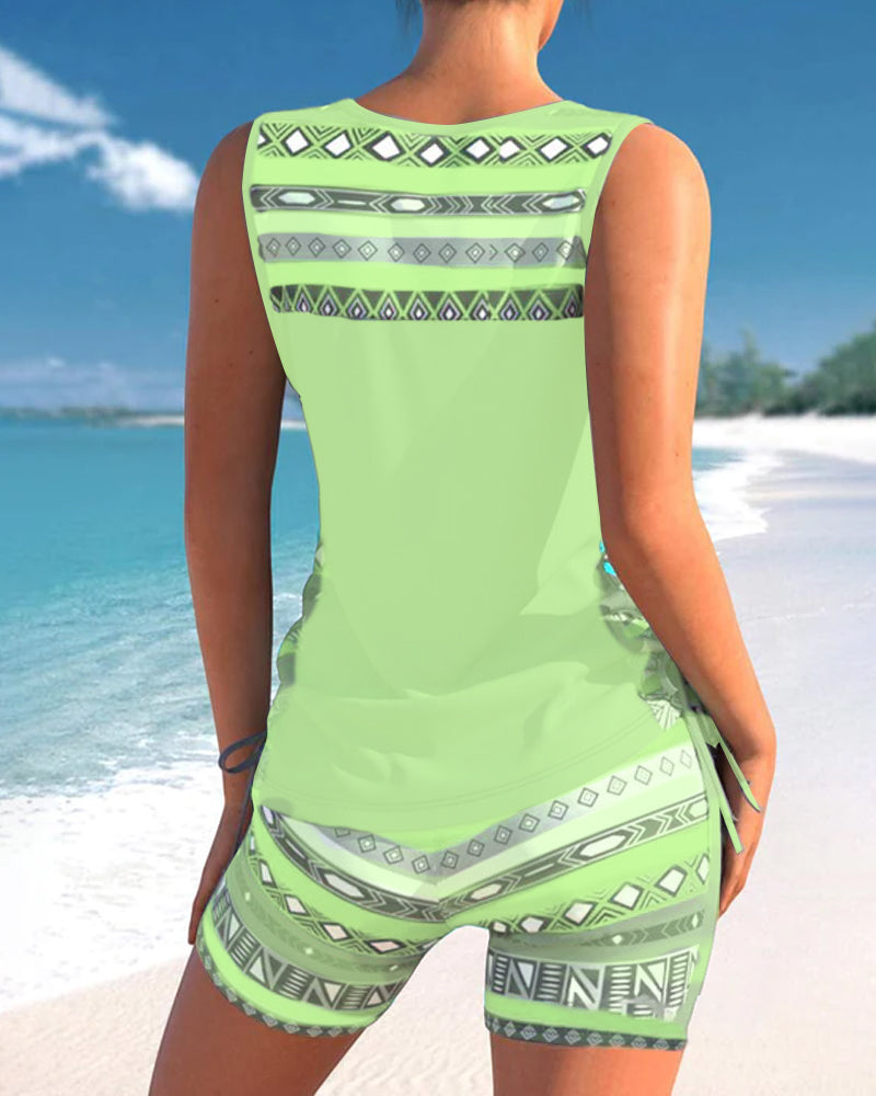 Tahlia - Tankini Featuring Geometric Print