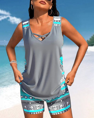 Tahlia - Tankini Featuring Geometric Print