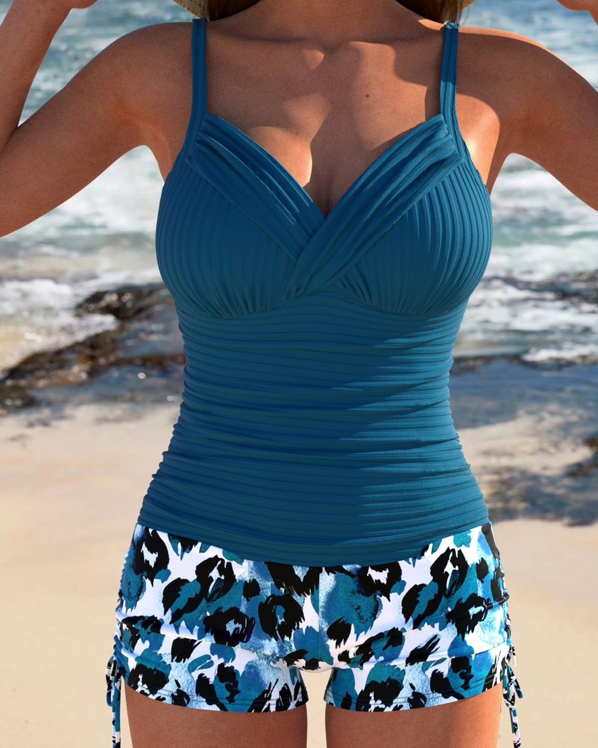 Heidi - Elegant Leopard Tankini Set