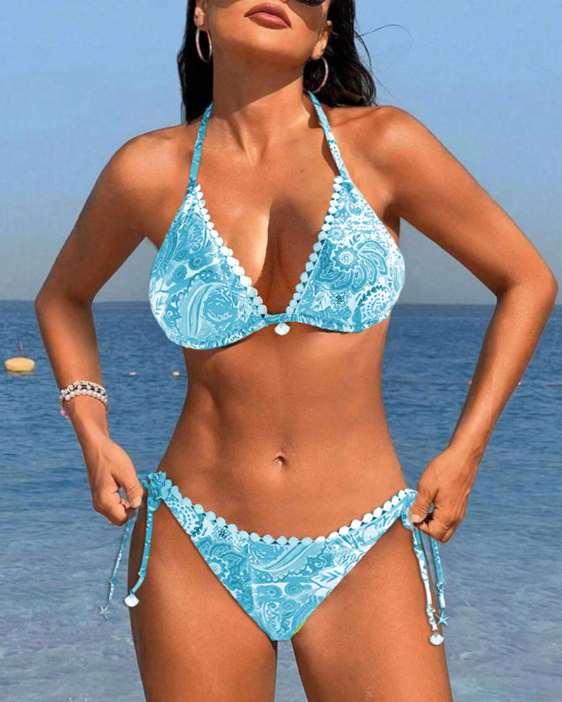 Georgia - Vibrant Lace Neck-Tie Bikini