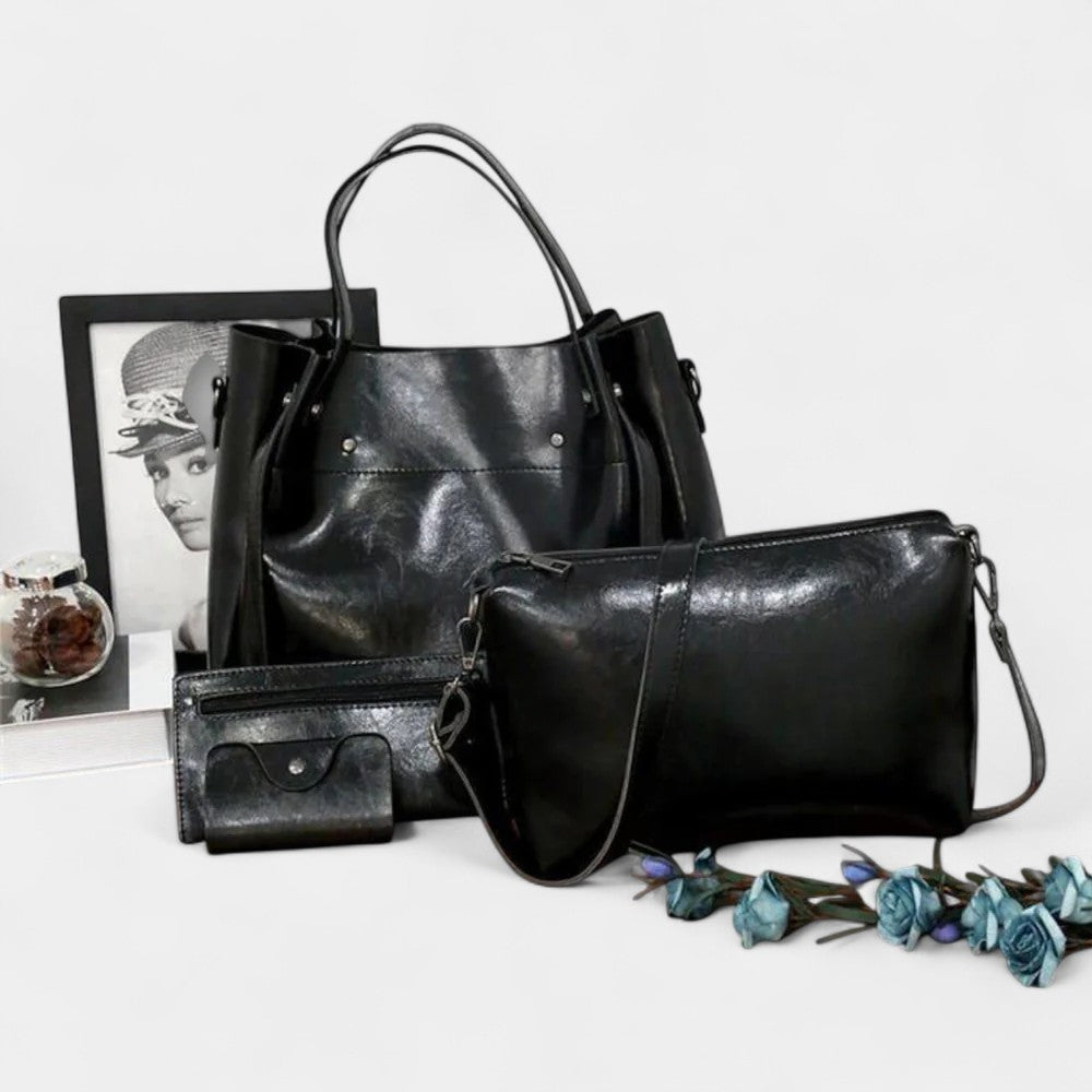 DANIELLA 4-PIECE LEATHER BAG SET