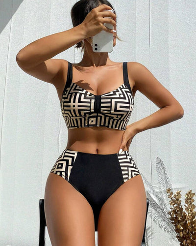 Isabelle - Stylish Two-Piece Patterned Bikini