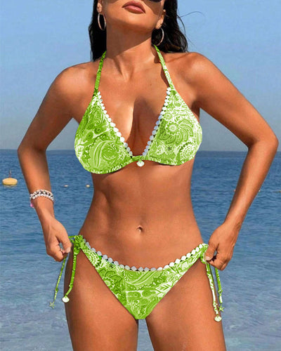 Georgia - Vibrant Lace Neck-Tie Bikini