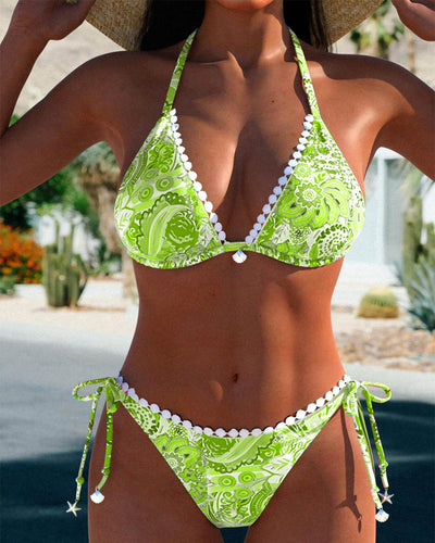 Georgia - Vibrant Lace Neck-Tie Bikini