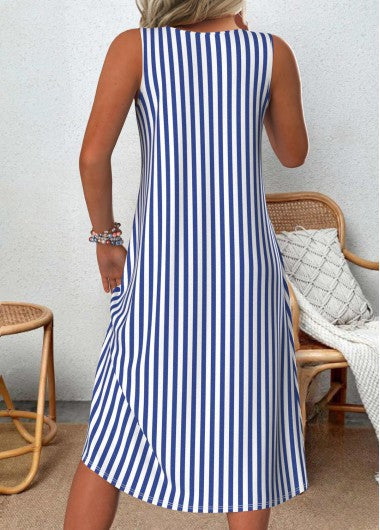 Morgane | Sleeveless Striped Summer Dress