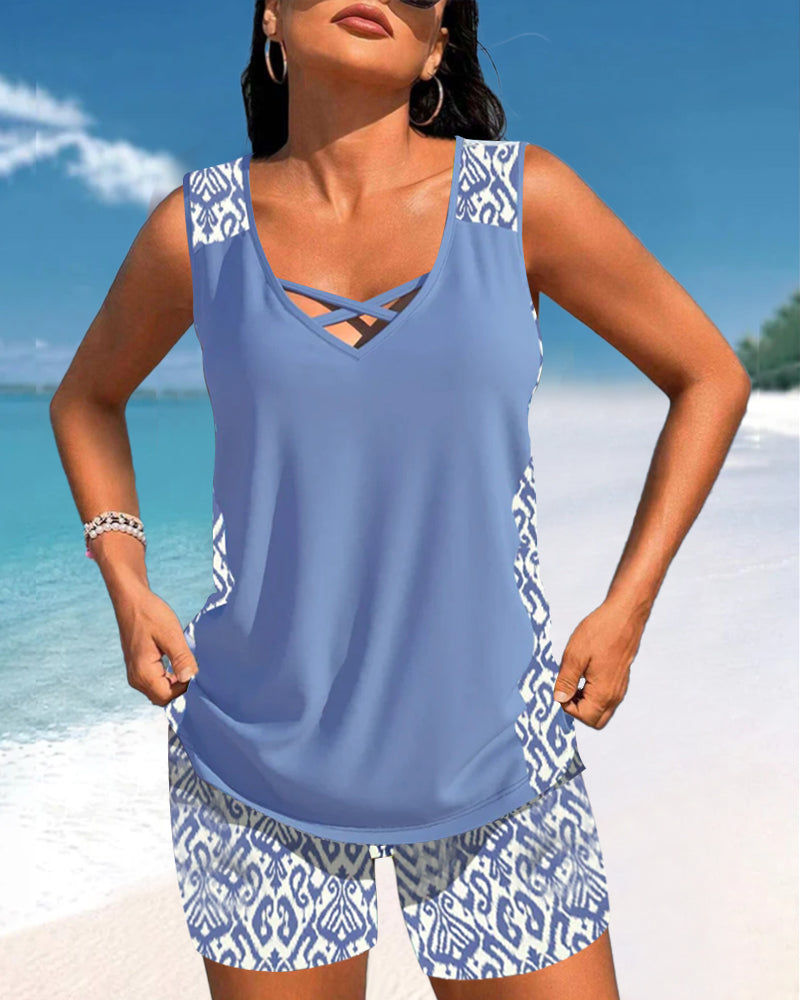 Tahlia - Tankini Featuring Geometric Print