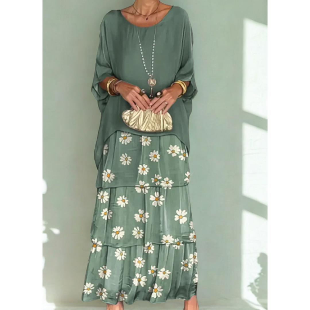 JADE | Elegant Tummy Covering Maxi Dress
