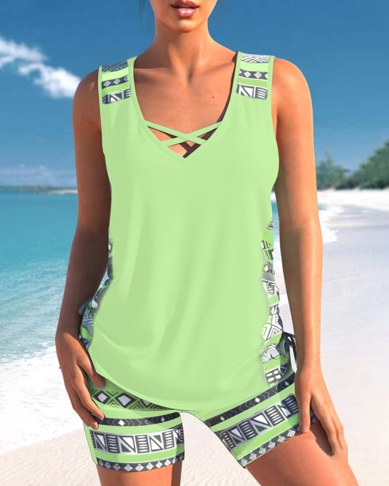 Tahlia - Tankini Featuring Geometric Print