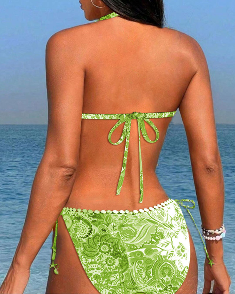 Georgia - Vibrant Lace Neck-Tie Bikini