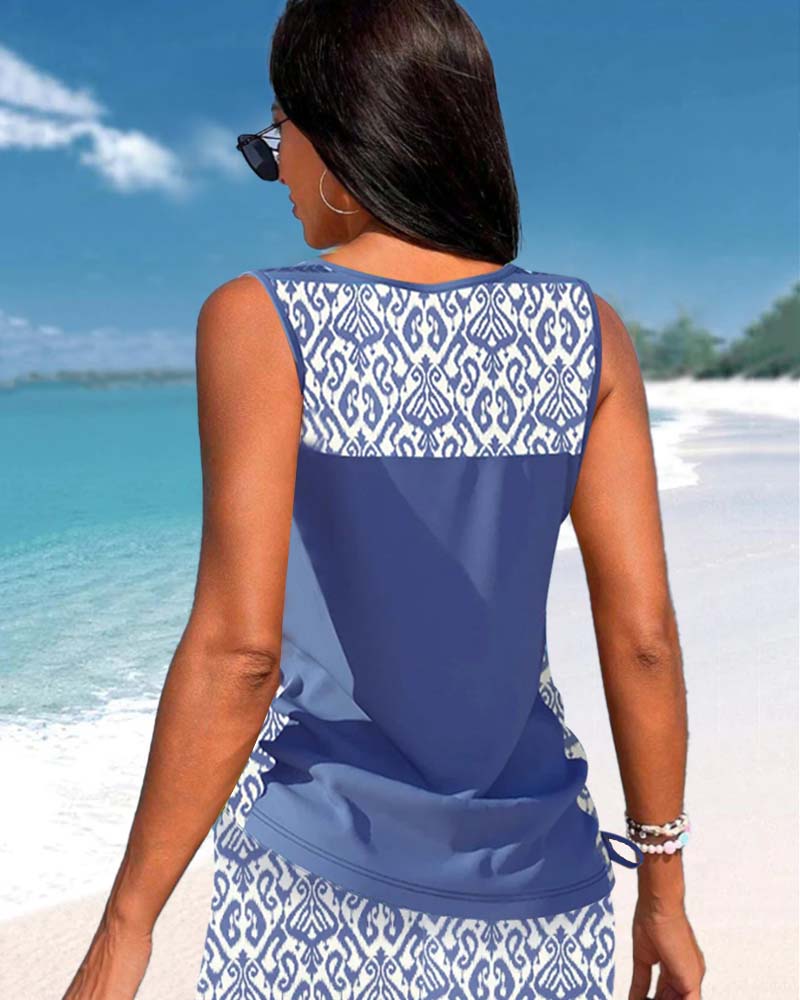 Tahlia - Tankini Featuring Geometric Print