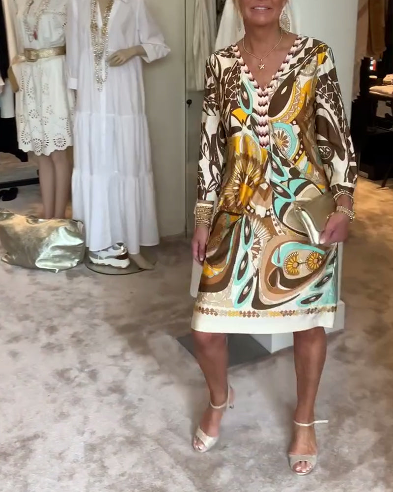 Moonie - Sunburst Printed Dress