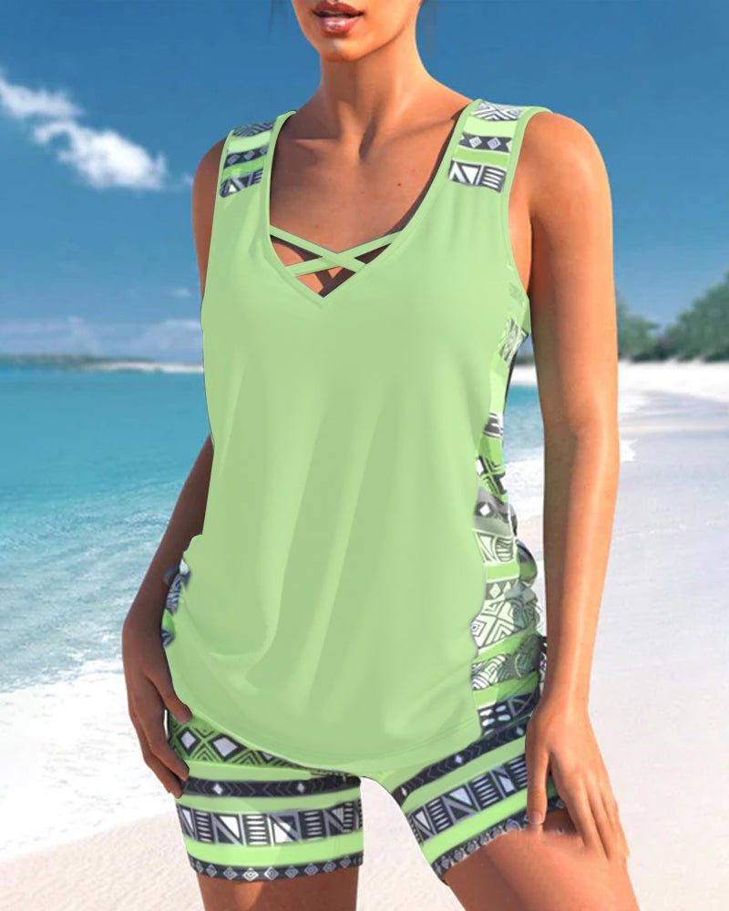 Tahlia - Tankini Featuring Geometric Print