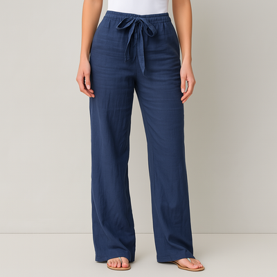 Sloan™ Elegant Tie Waist Linen Pants