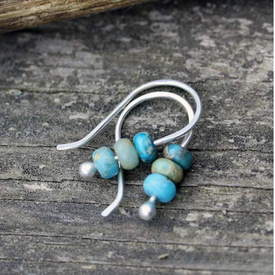 Turquoise pearl earrings