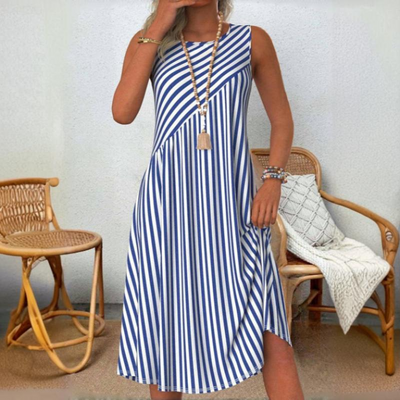 Morgane | Sleeveless Striped Summer Dress