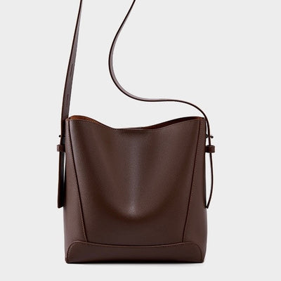 Genuine Leather Crossbody & Shoulder Oversized Bucket Bag