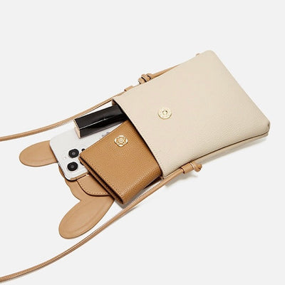Rabbit Genuine Leather Mini Crossbody Phone Bag