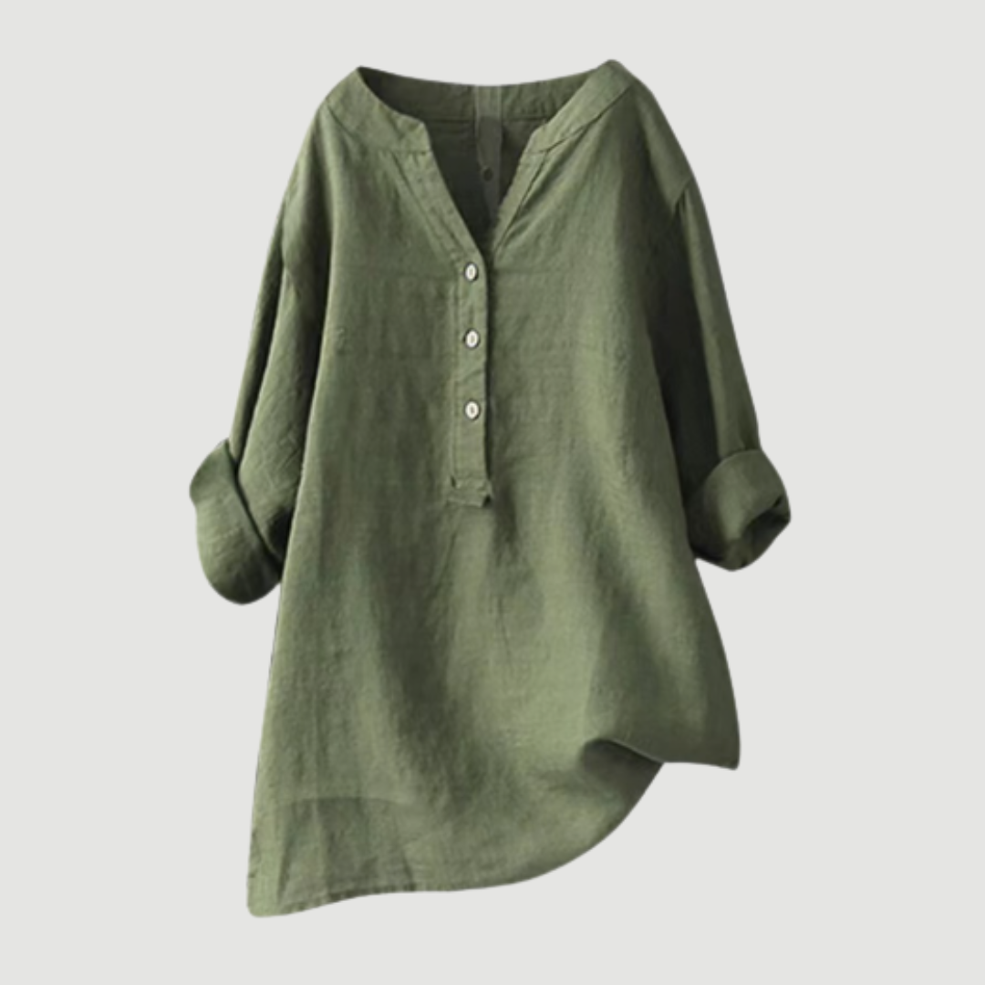 Freja – Airy and Comfortable Linen Shirt with Buttons