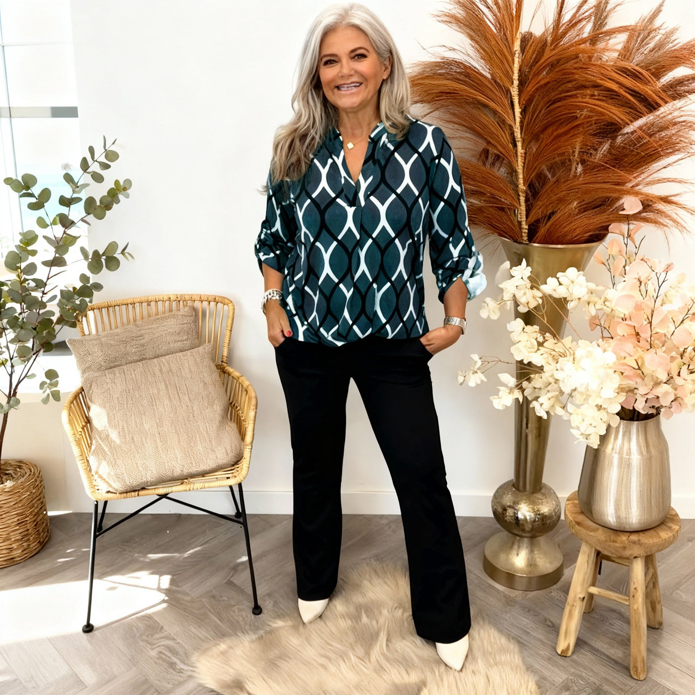 JANNY | CASUAL BLOUSE WITH PATTERN