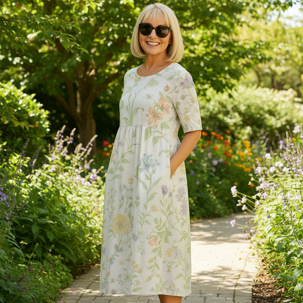 Grace | Relaxed Midi Dress - Effortless Elegance, Everyday Comfort