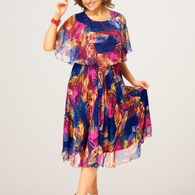 AYALA | COMFORTABLE BELLY COVERAGE CHIFFON DRESS